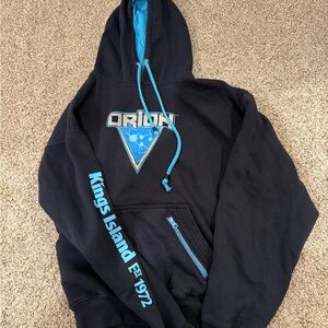 Kings Island Black Hoodie with Blue Accents